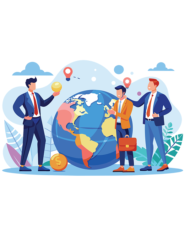 Global opportunities with ITIN illustration showing US financial access